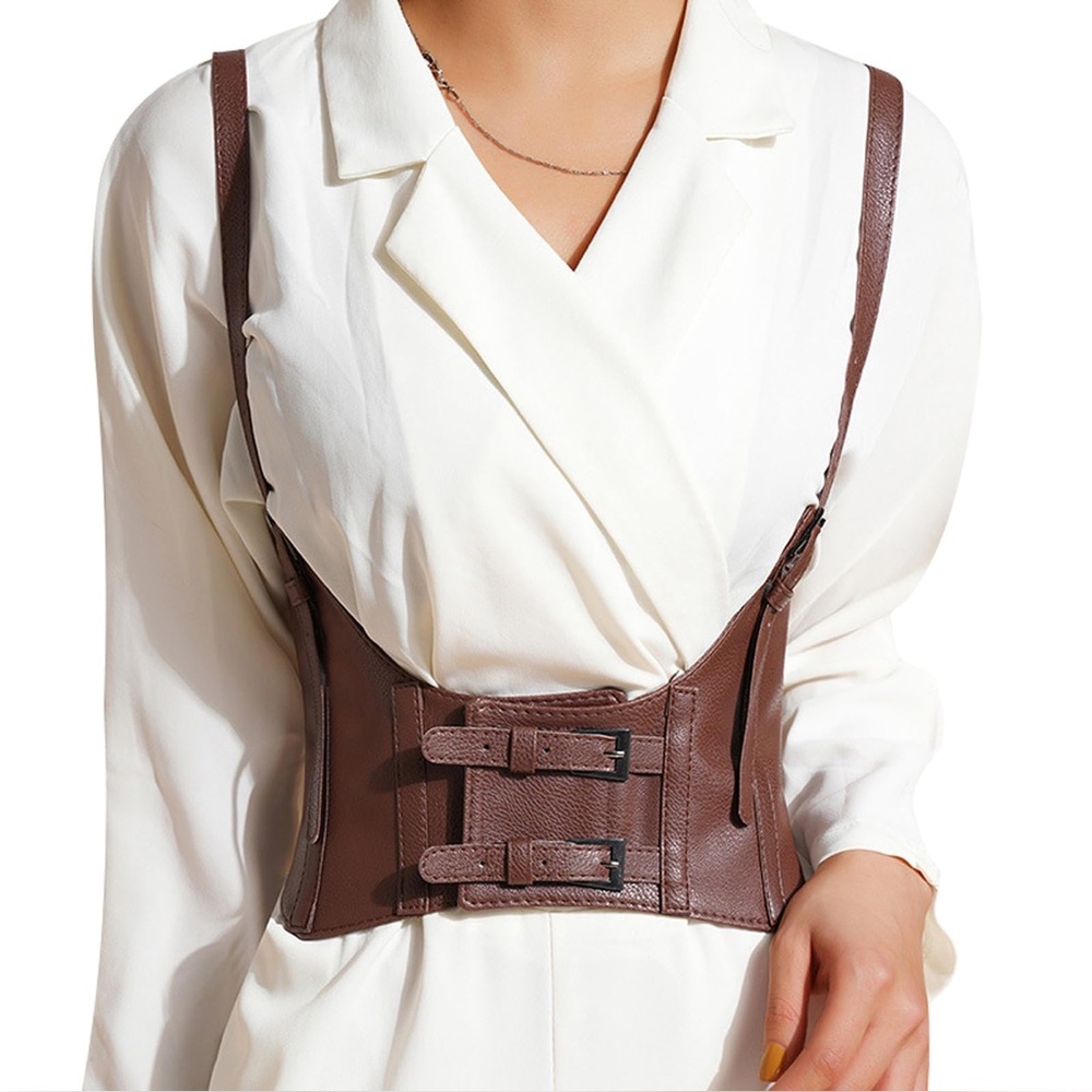 Princess Polly Brown Leather Corset Belt